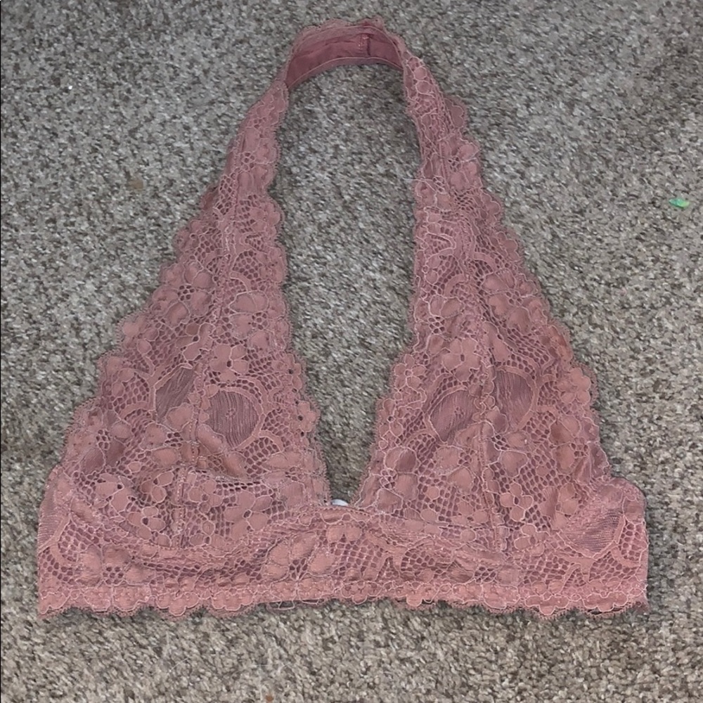 Pink halter bralette